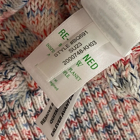 J Crew Sweater Womens Size Small Blue Red White Cableknit Crewneck Pullover - Picture 4 of 7